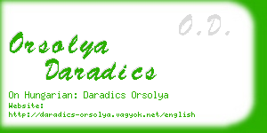 orsolya daradics business card